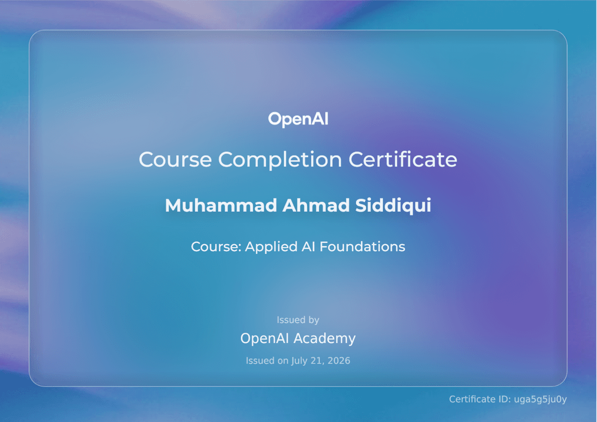 Applied AI Foundations