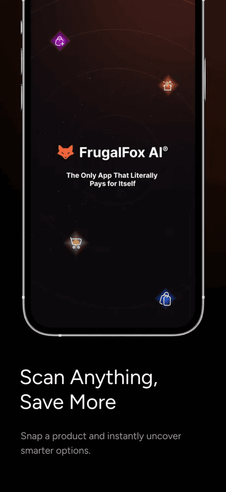 Splash — 'The Only App That Literally Pays for Itself' launch screen