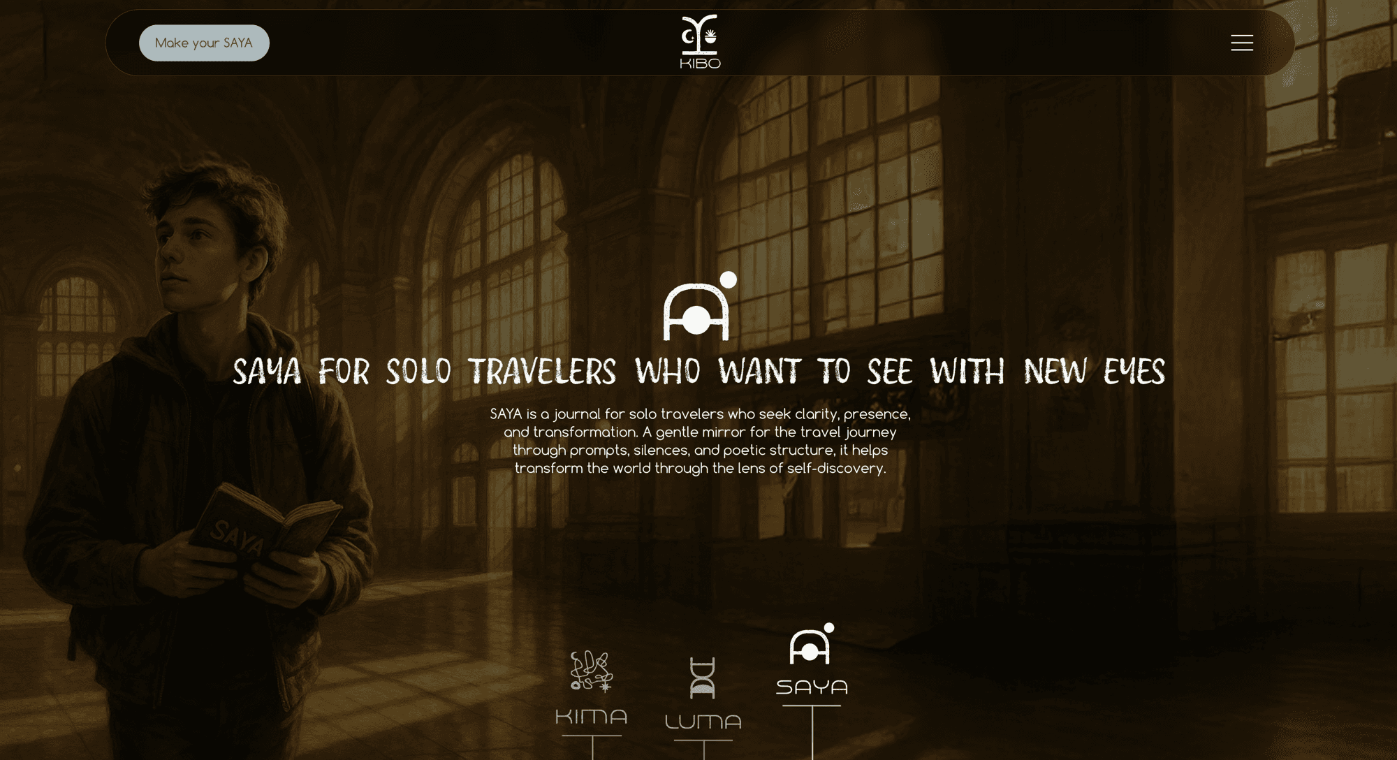 SAYA — Solo traveler's self-discovery guide