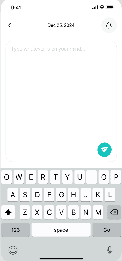Type mode — alternative text input for users who prefer typing over speaking