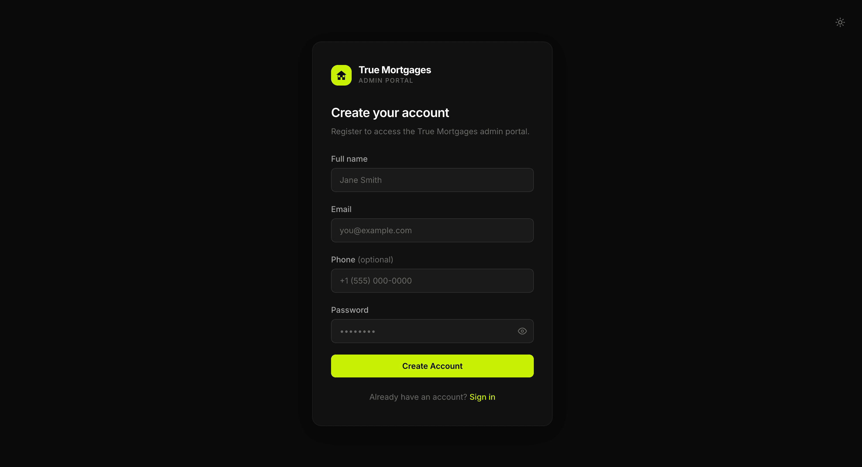 Register — Create account flow for new team members